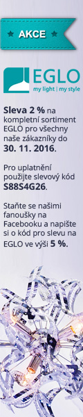 Staňte se fanoušky na facebooku = sleva 5% na sortiment EGLO